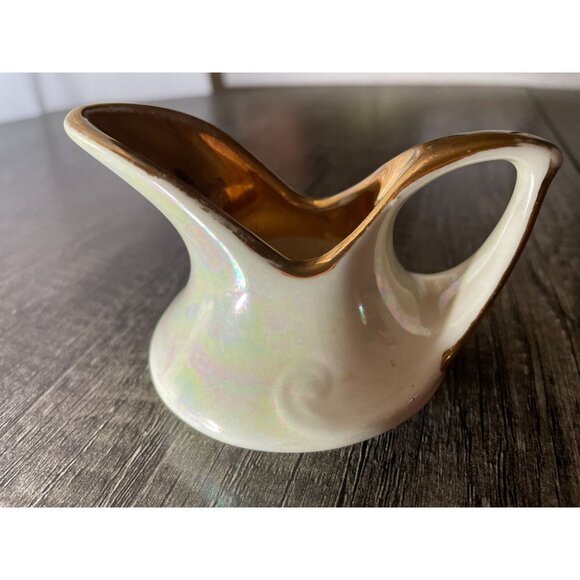 Pearl China Co. Hand Decorated 22 KT Gold CREAM PITCHER creamer Vintage Made USA - Picture 11 of 14